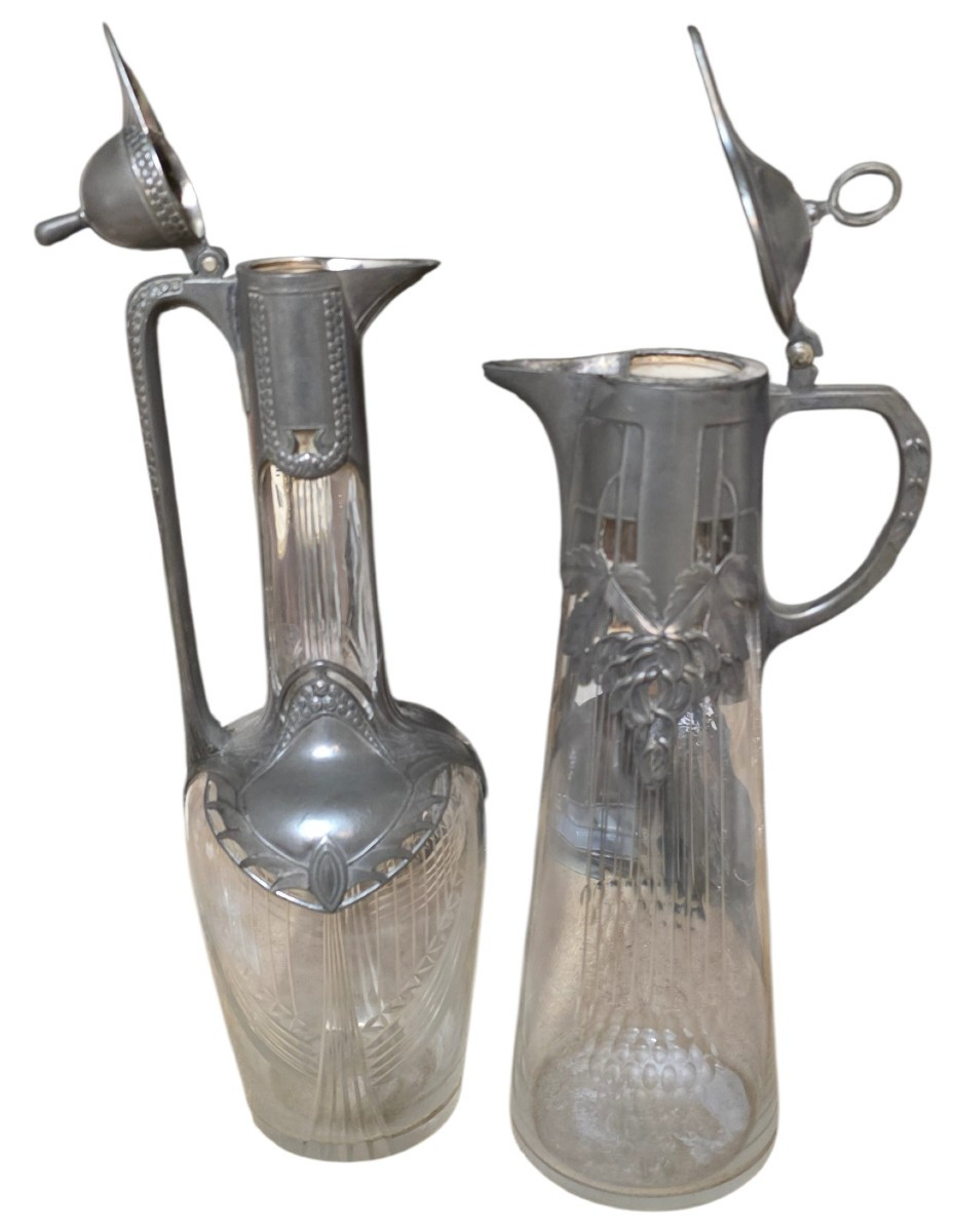 WMF paire de carafes d'époque art nouveau -photo-3