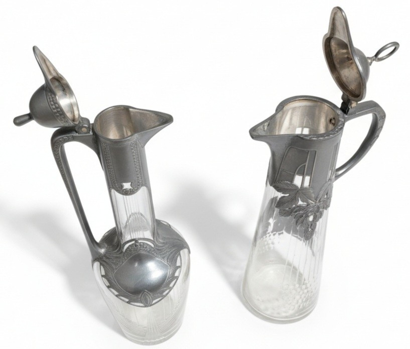 WMF paire de carafes d'époque art nouveau 