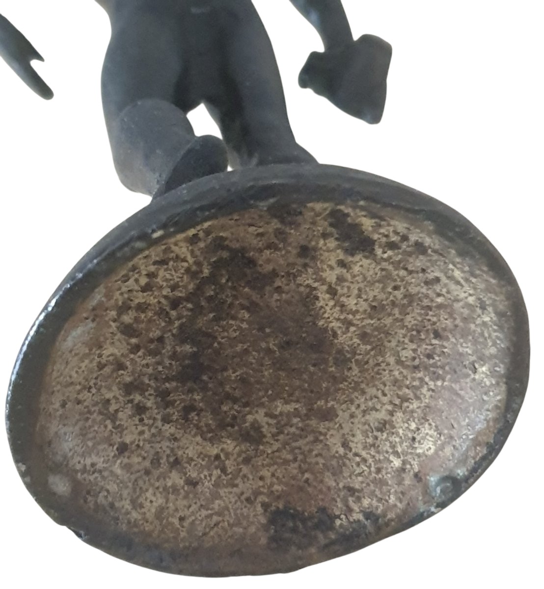 Statuette d'éphèbe en bronze probablement Antinoüs d’après l'Antique XIXème -photo-3