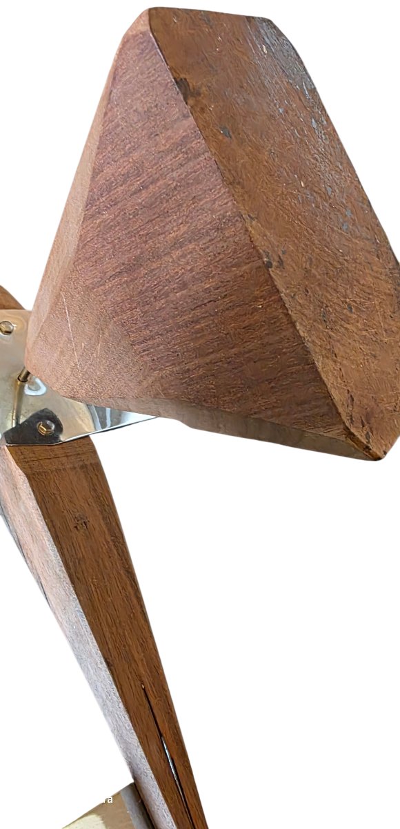 Art Deco Metal And Palissandre Airplane Model -photo-6