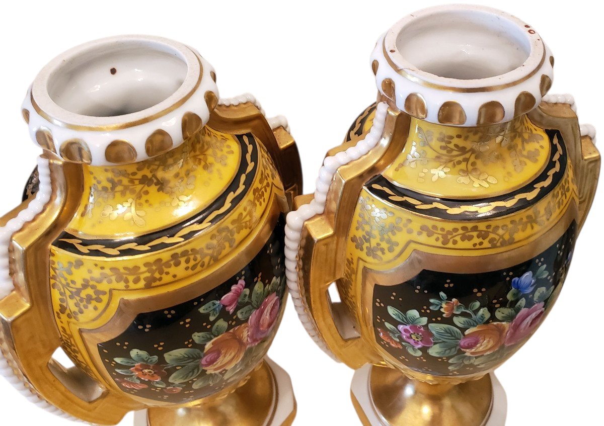 paire de vases en porcelaine allemande probablement Meissen XIXeme-photo-4