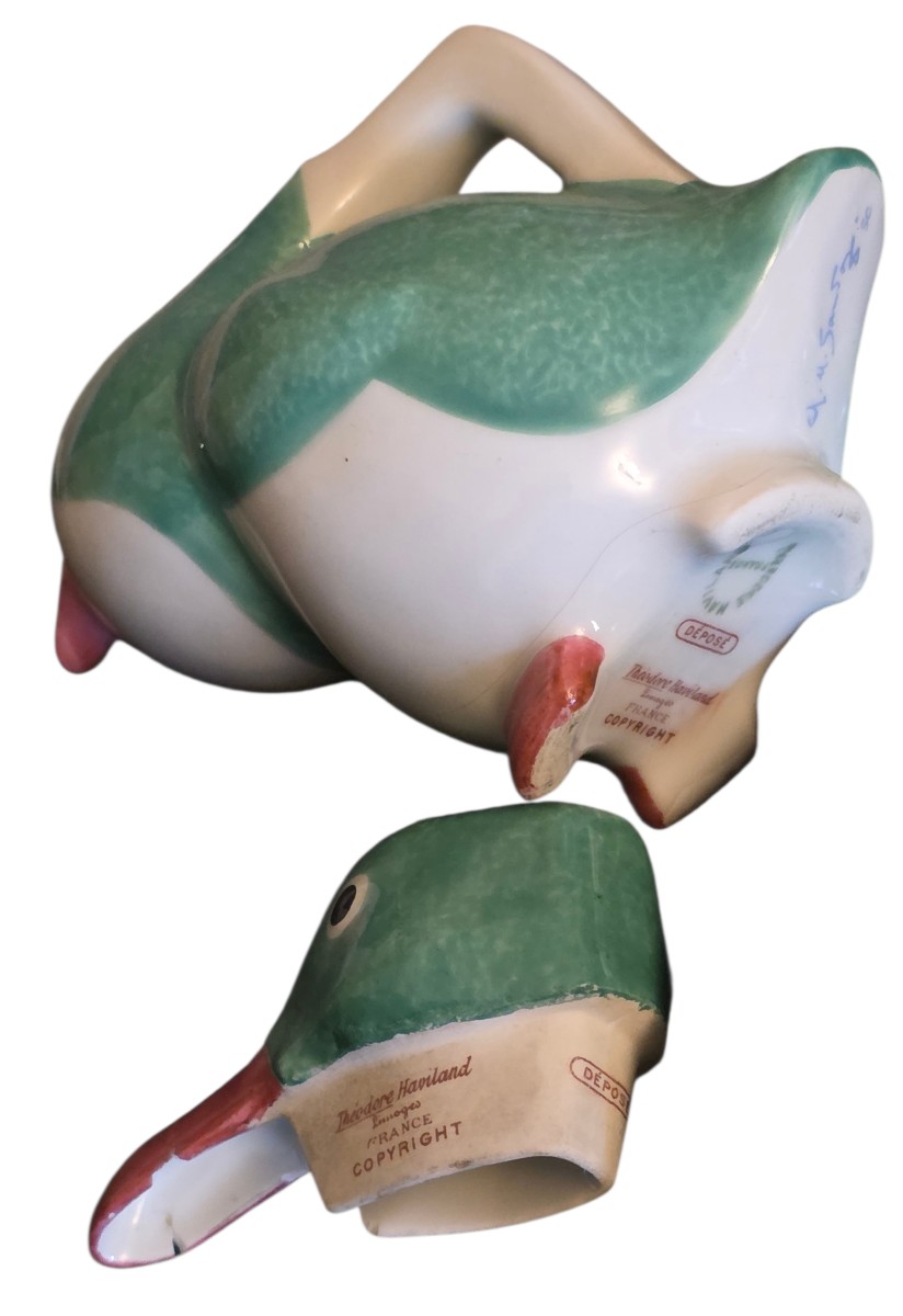 Edouard Marcel SANDOZ Haviland service 4 pièces en porcelaine -photo-1