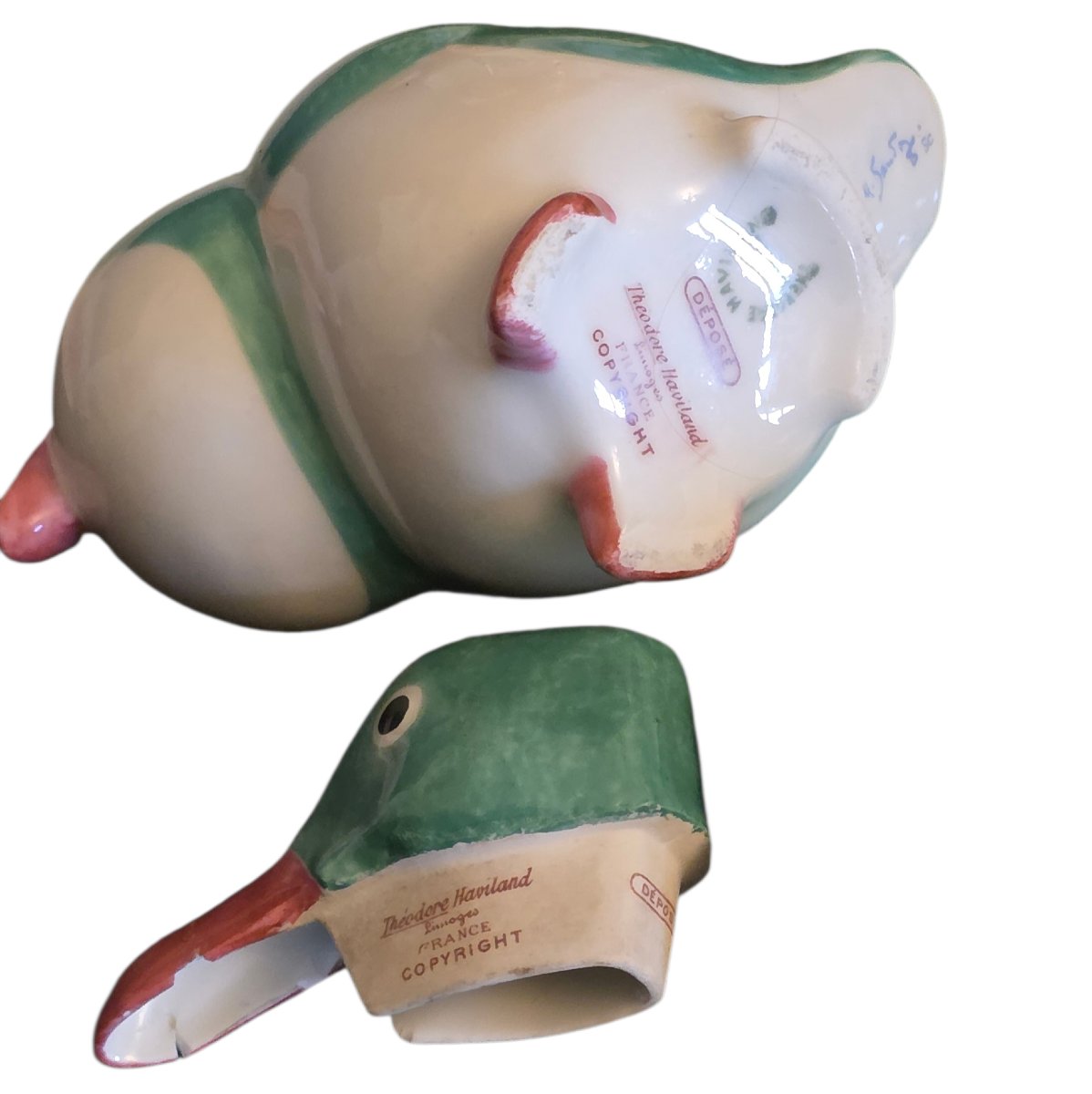 Edouard Marcel SANDOZ Haviland service 4 pièces en porcelaine -photo-8