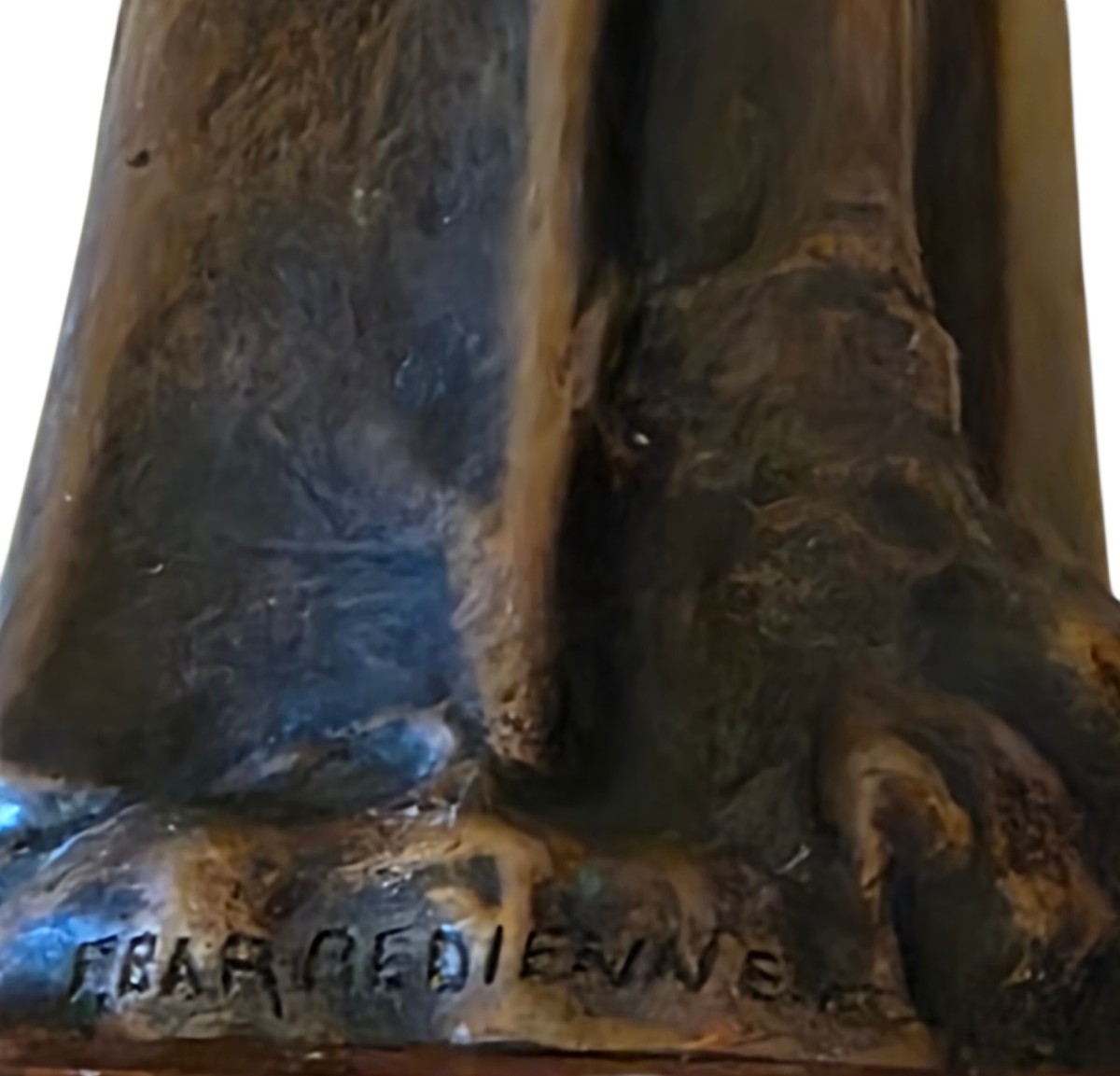 Jesus Christ Bronze Ferdinand Barbedienne Signed Albert Dominique Rose-photo-8