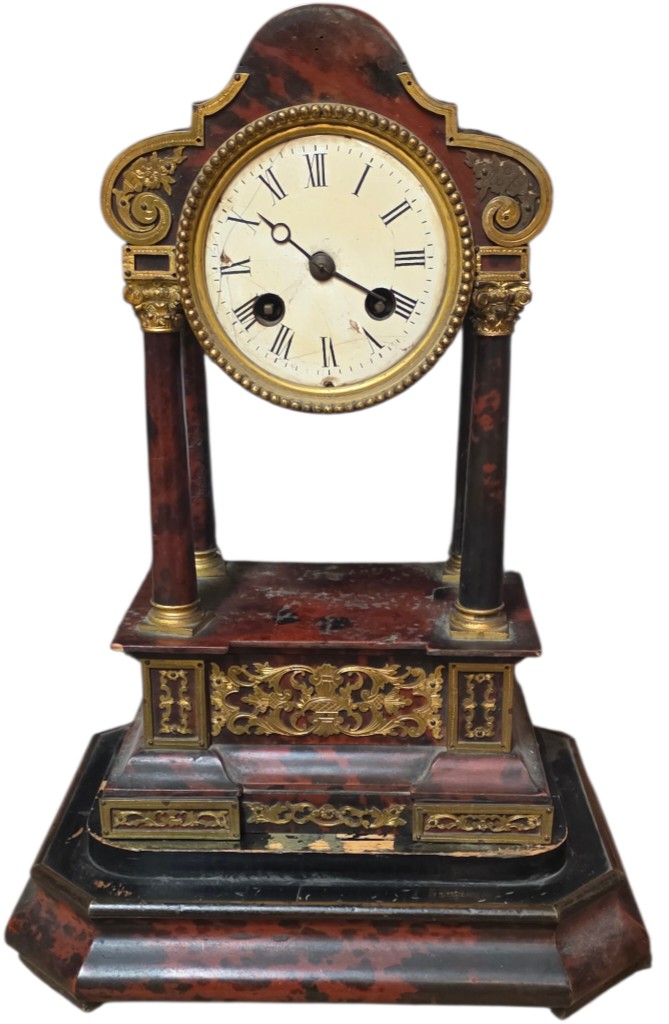 French Boulle Clock In Tortoiseshell, 19th Century -photo-2