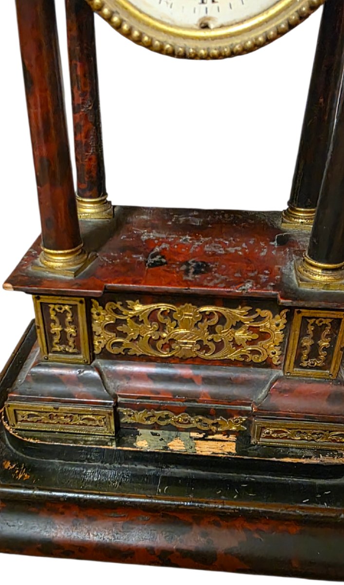 French Boulle Clock In Tortoiseshell, 19th Century -photo-4