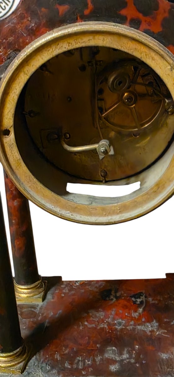 French Boulle Clock In Tortoiseshell, 19th Century -photo-8