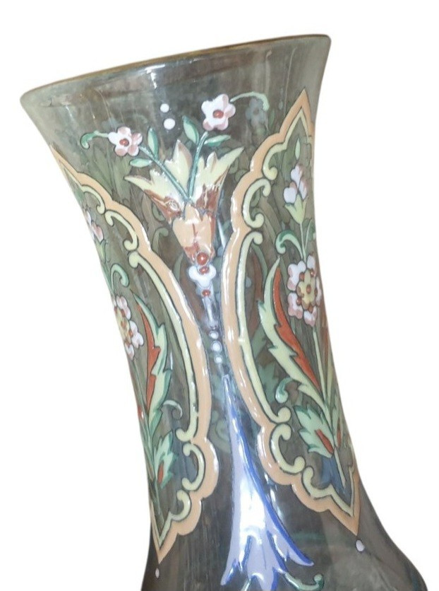 alphonse giboin Paire de vases émaillé -photo-4