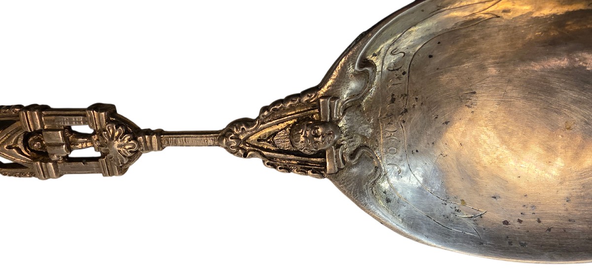 Apostle's Spoon In Solid Silver, Germany, 19th Century -photo-4