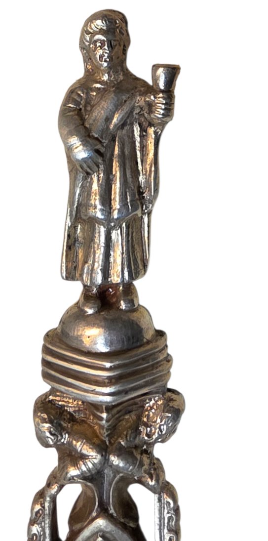 Apostle's Spoon In Solid Silver, Germany, 19th Century -photo-4