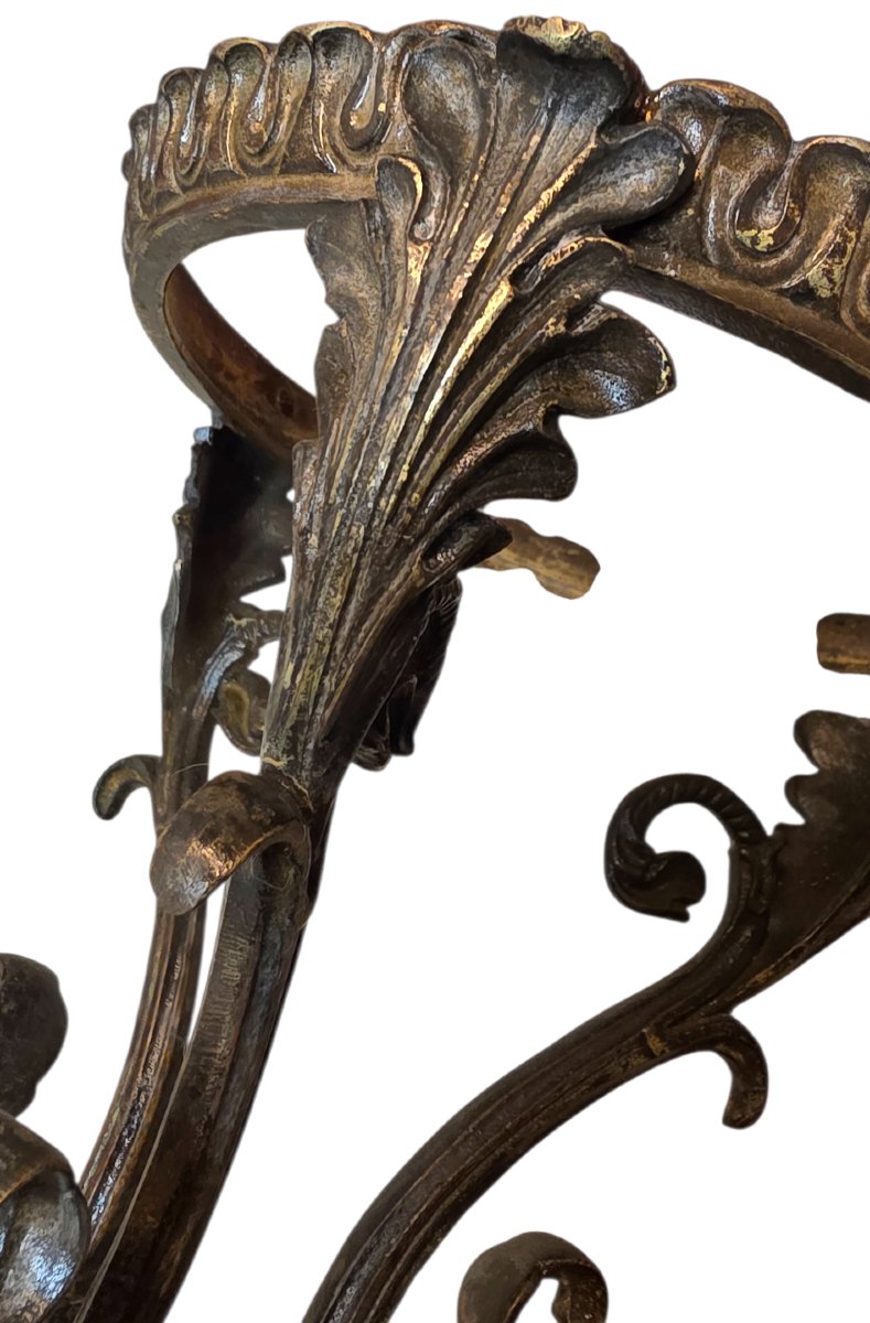 Bronze Oil Lamp Stand From The 19th Century -photo-1