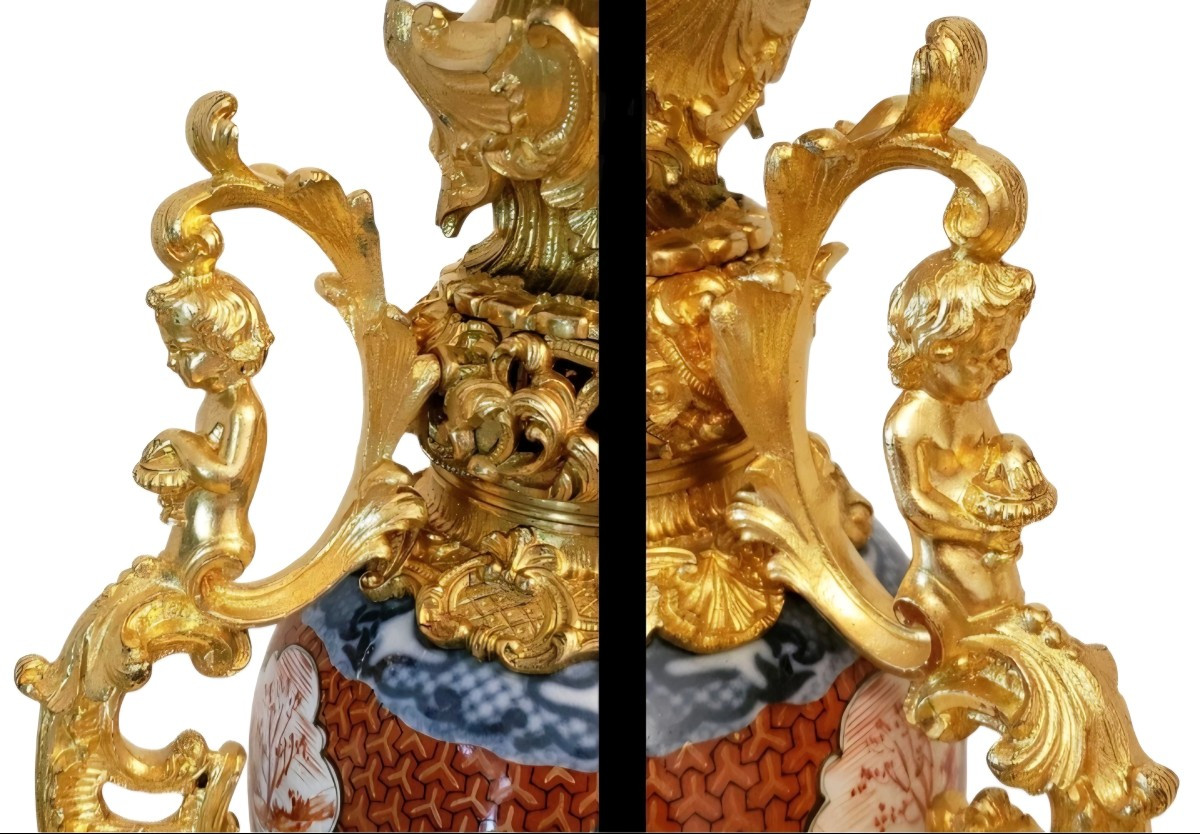 Meissen Marcolini Chinese Porcelain And Gilded Bronze Lamp Marcolini Period 18th -photo-3