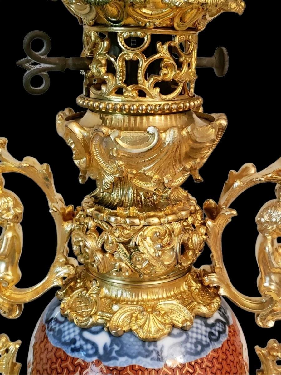 Meissen Marcolini Chinese Porcelain And Gilded Bronze Lamp Marcolini Period 18th -photo-4