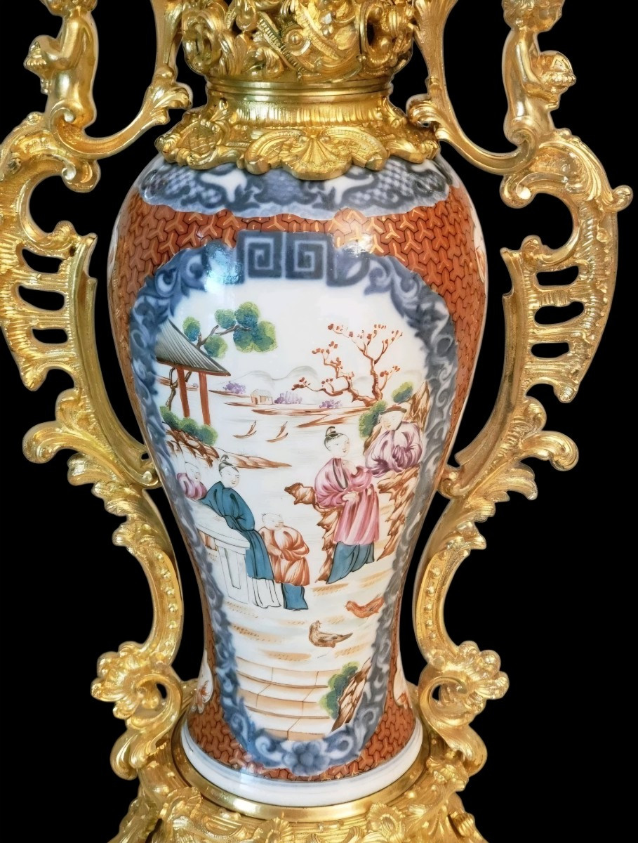 Meissen Marcolini Chinese Porcelain And Gilded Bronze Lamp Marcolini Period 18th -photo-7