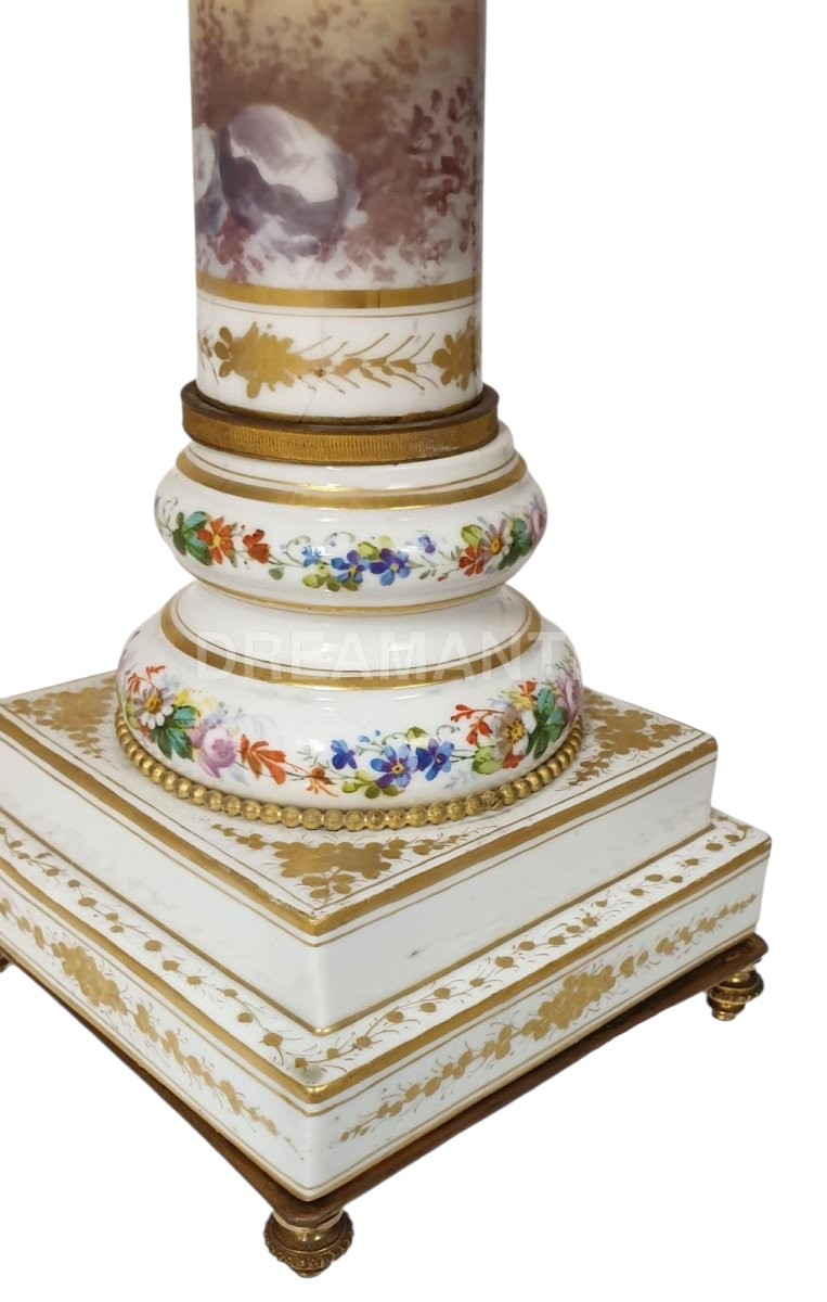 Meissen saxe ou Samson lampe 0il porcelaine Marcolini -photo-6