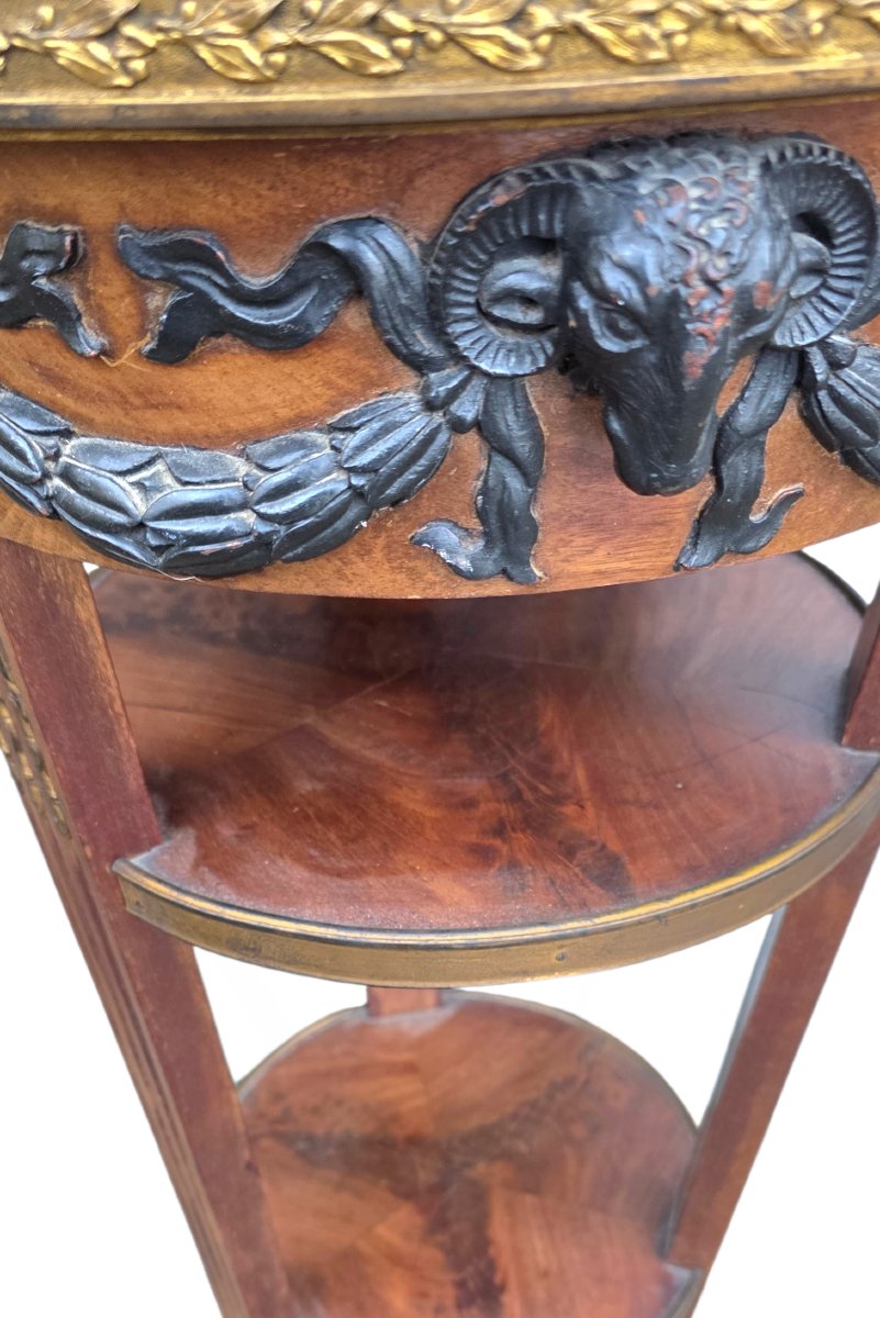 Guéridon circulaire en acajou  de forme cylindrique XIXeme -photo-6