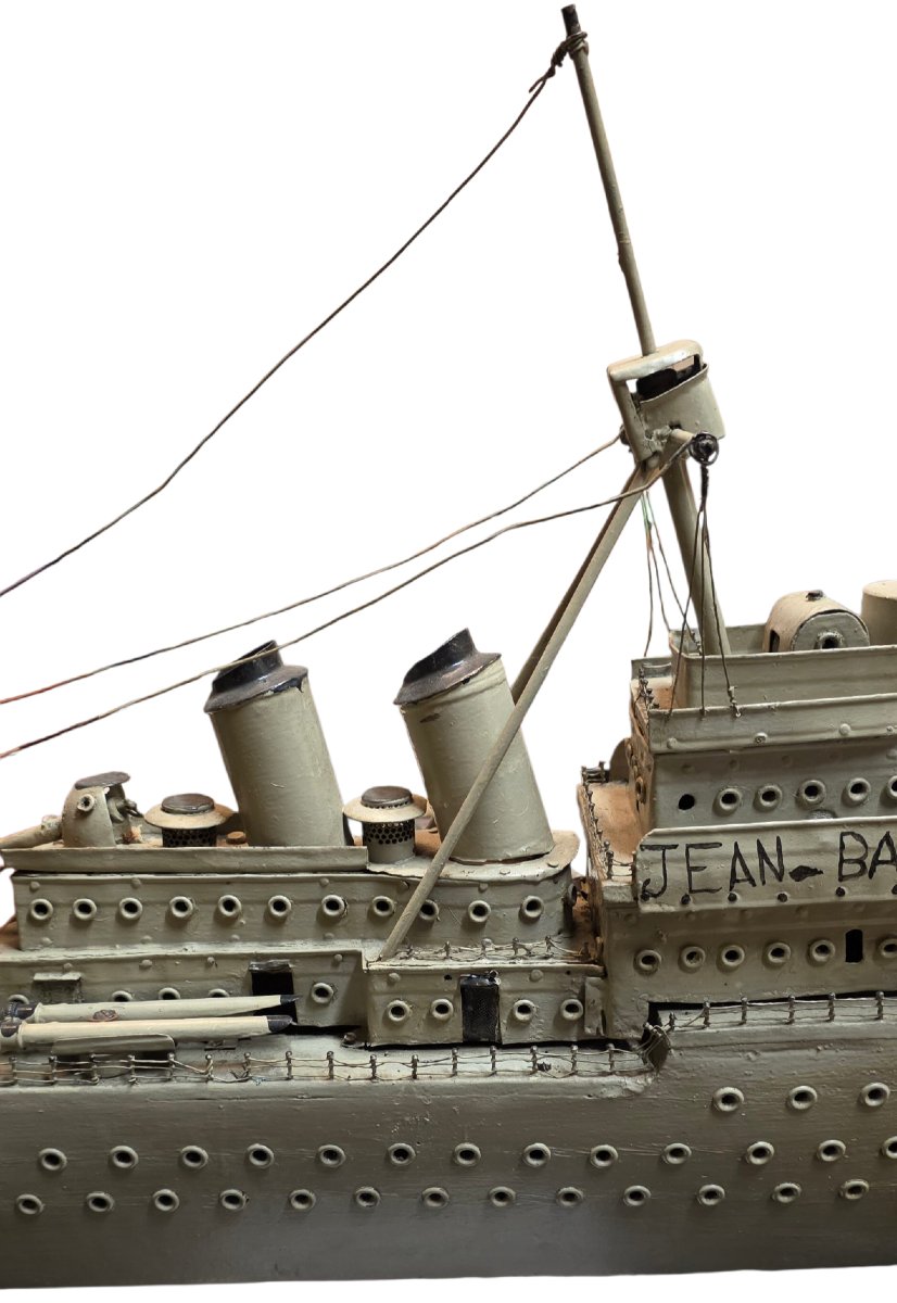 Maquette en bois cruirasier jean bart 90 cm de longueur -photo-1