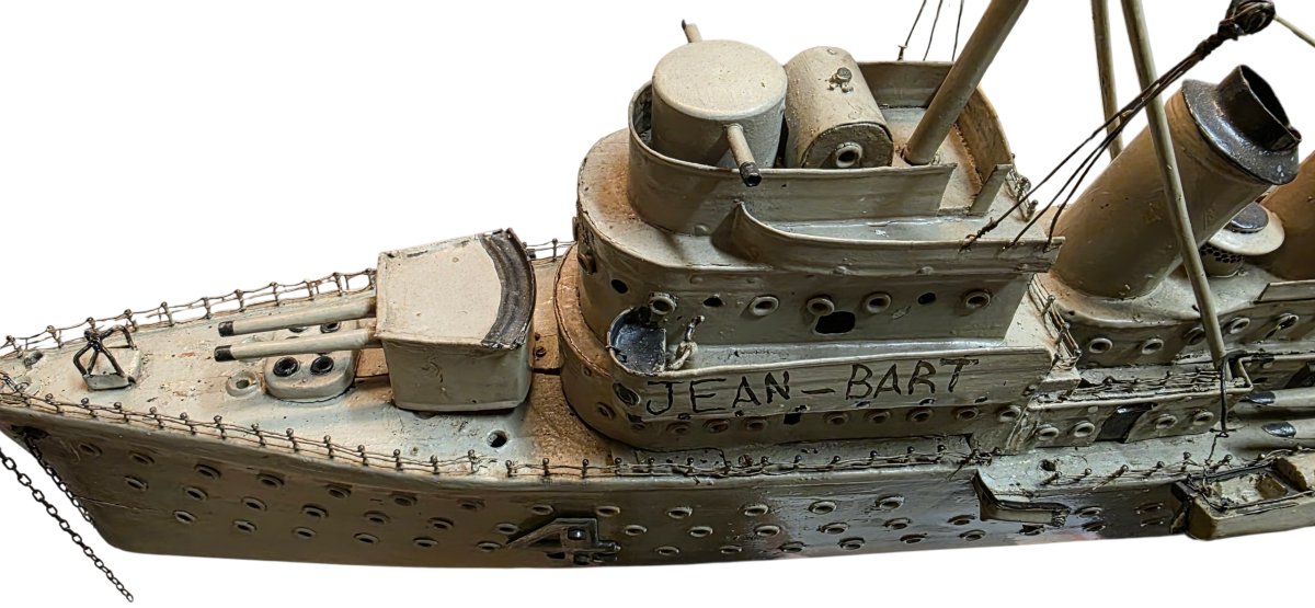 Maquette en bois cruirasier jean bart 90 cm de longueur -photo-5