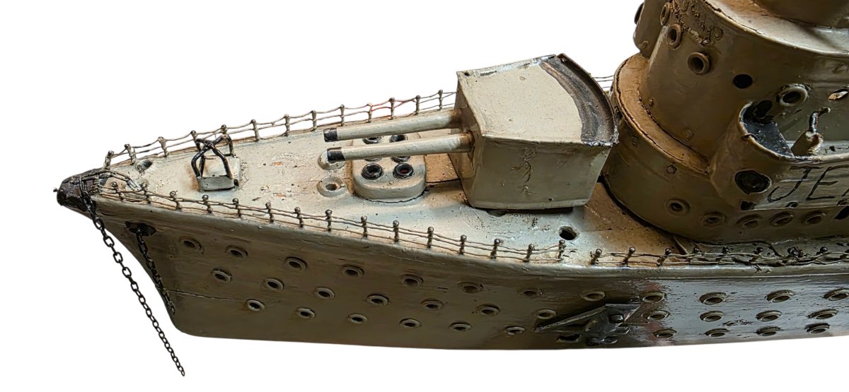 Maquette en bois cruirasier jean bart 90 cm de longueur -photo-6