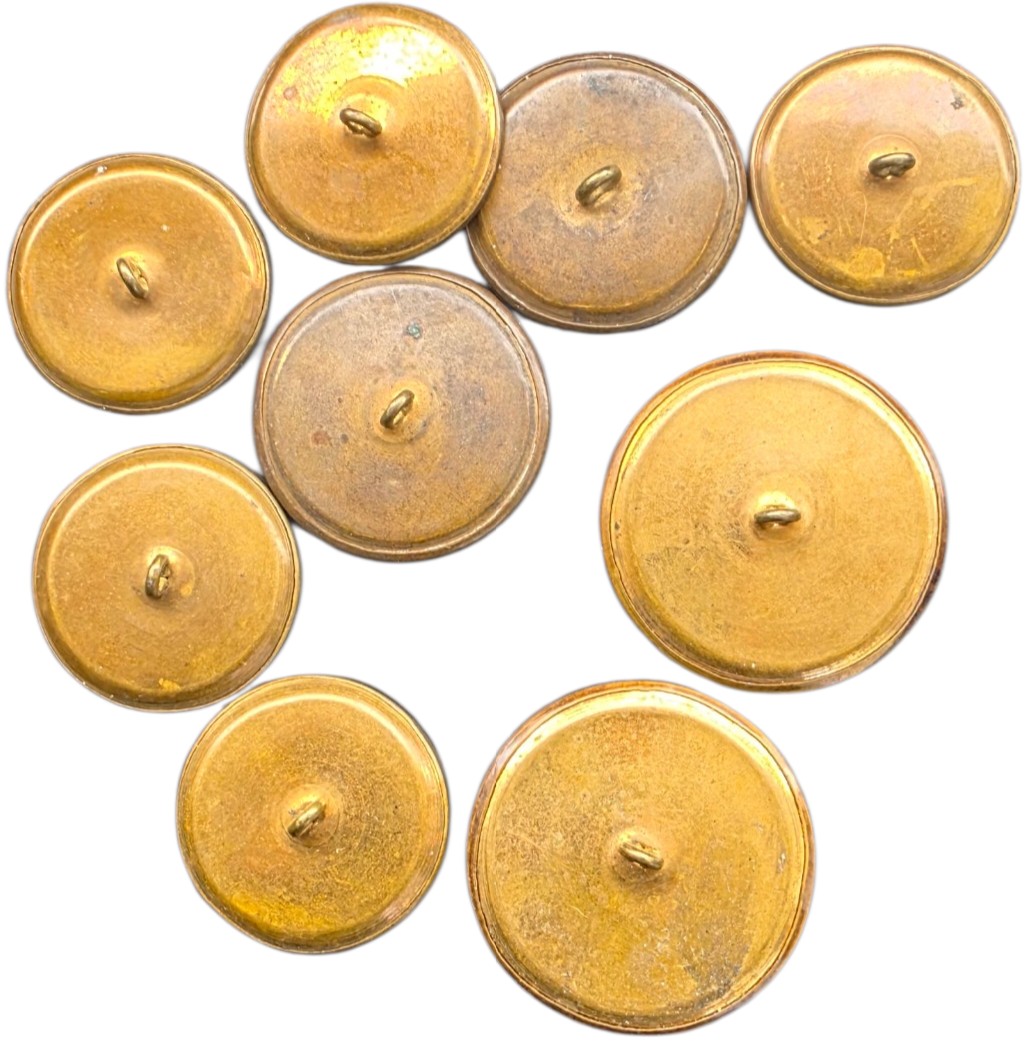 9 Antique Buttons, Probably From The Louis XVI Period-photo-2
