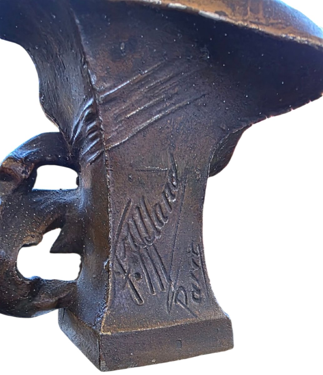 Sujet judith sur une colonne en onyx avec thermomètre 1900-photo-5