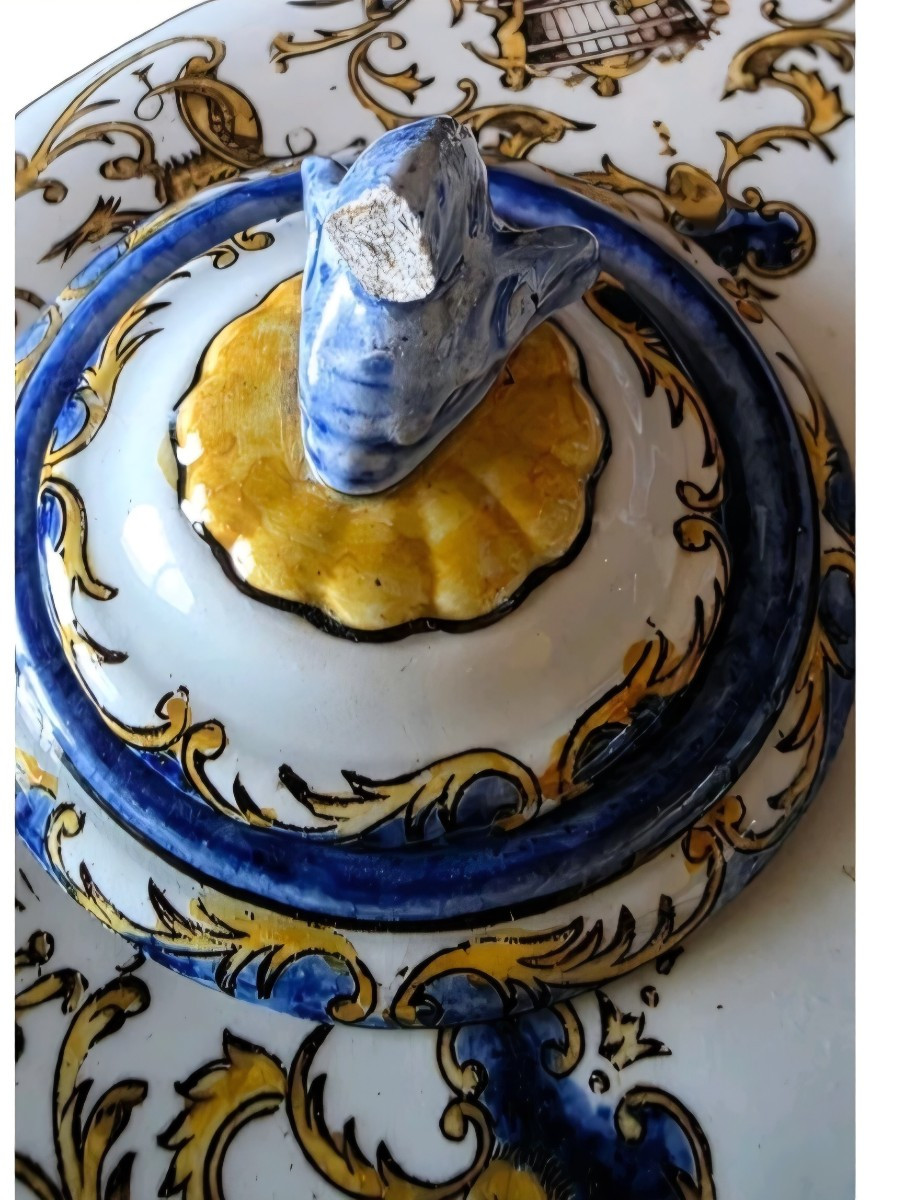 Encrier Faience Of Gien XIXth-photo-1