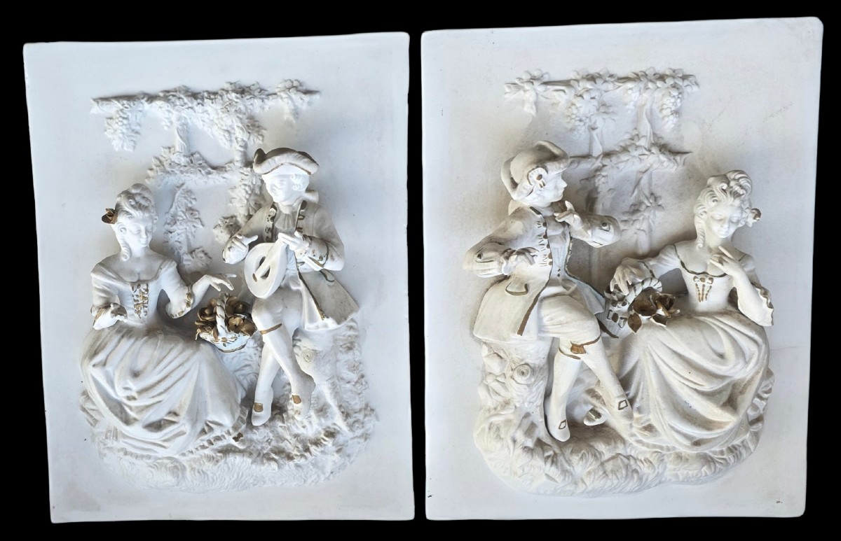 Meissen Dresden Pair Of German Porcelain Plates 