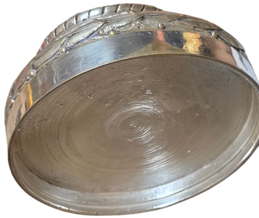 Candélabre Louis XVI en bronze ciselé argenté XIXeme 3,500 kg -photo-6