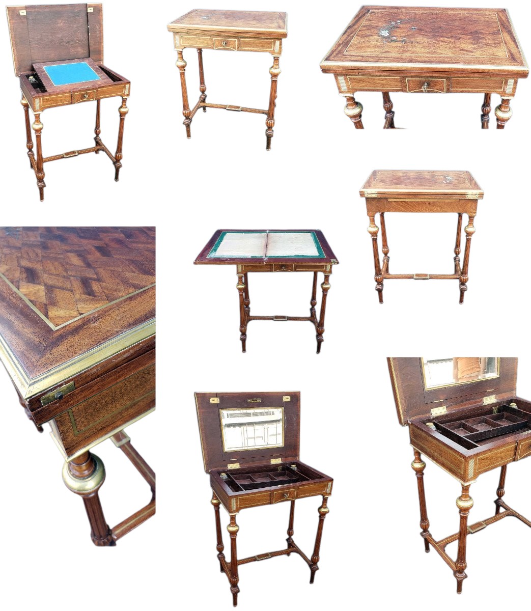 Table a systeme XIXeme Napoléon III -photo-1