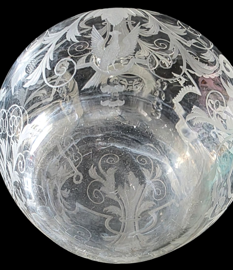  Lobmeyr Vienne carafe aiguiere cristal taillé a la roue XIXeme -photo-6