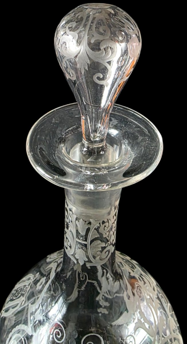 Lobmeyr Vienna 3 Caraffe Di Vino In Cristallo Tagliate Alla 19a Ruota-photo-5