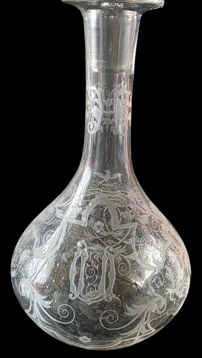 Lobmeyr Vienna 3 Caraffe Di Vino In Cristallo Tagliate Alla 19a Ruota-photo-6