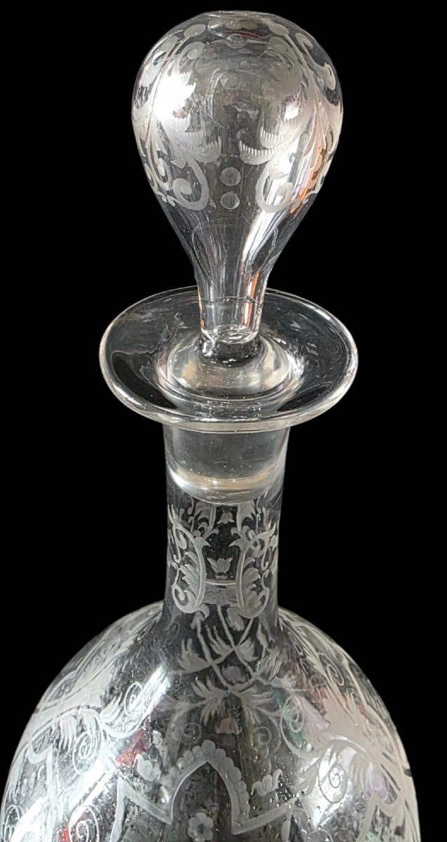 Lobmeyr Vienna 3 Caraffe Di Vino In Cristallo Tagliate Alla 19a Ruota-photo-7