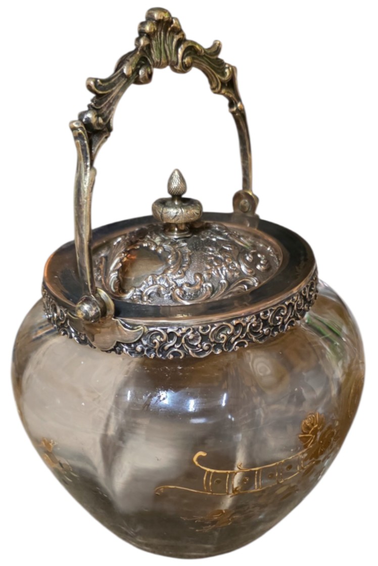 Victor Saglier Crystal Cookie Bucket, Gold Embellished Decoration-photo-3