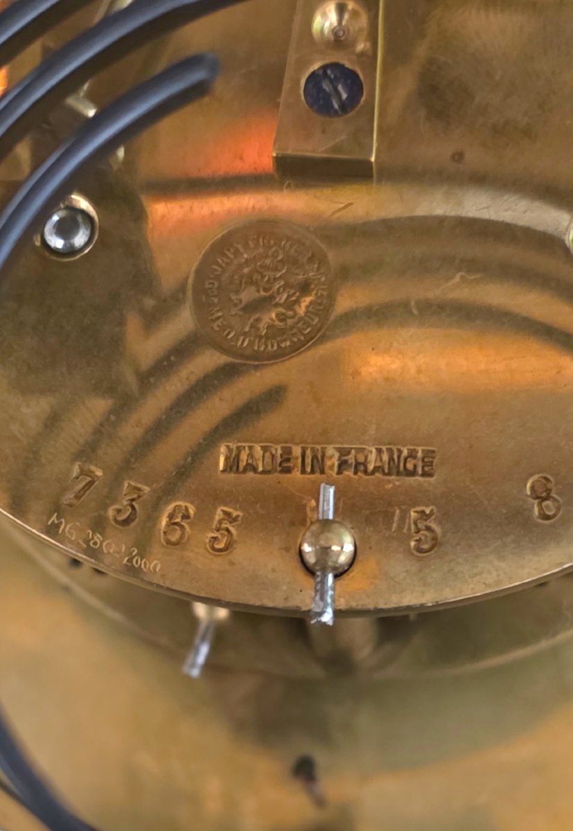 Grande Pendule Cage Vitrée En Bronze Doré XIXème -photo-2