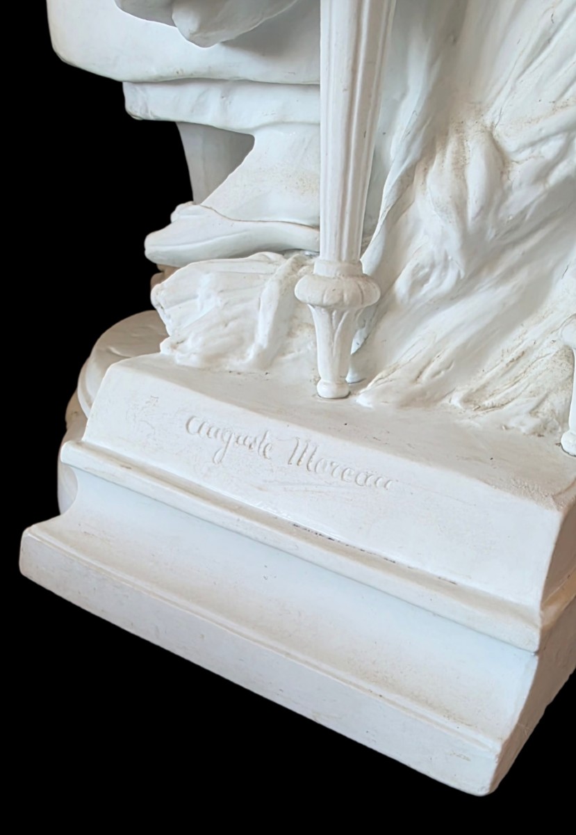 Auguste Moreau biscuit de porcelaine Parian cendrillon Hauteur 61 cm 10kg -photo-3