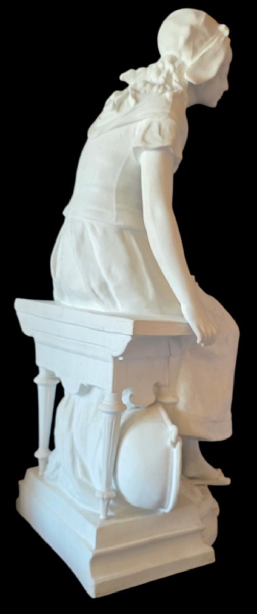 Auguste Moreau biscuit de porcelaine Parian cendrillon Hauteur 61 cm 10kg -photo-2