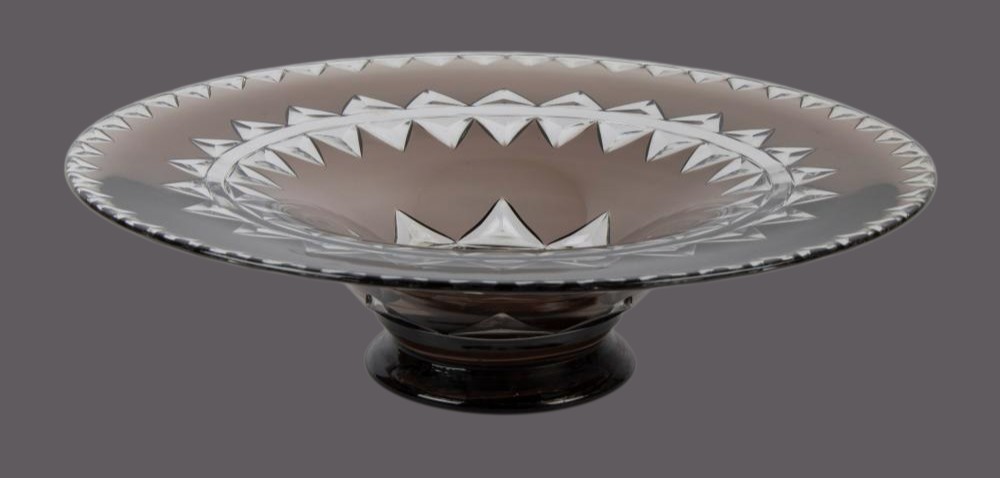 Grande coupe Art Déco Val Saint-Lambert joseph Simon Belgique    Joseph Simon  Cristal doublé 