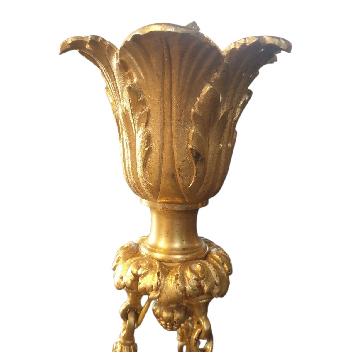 Lustre en bronze doré circa 1870  -photo-2