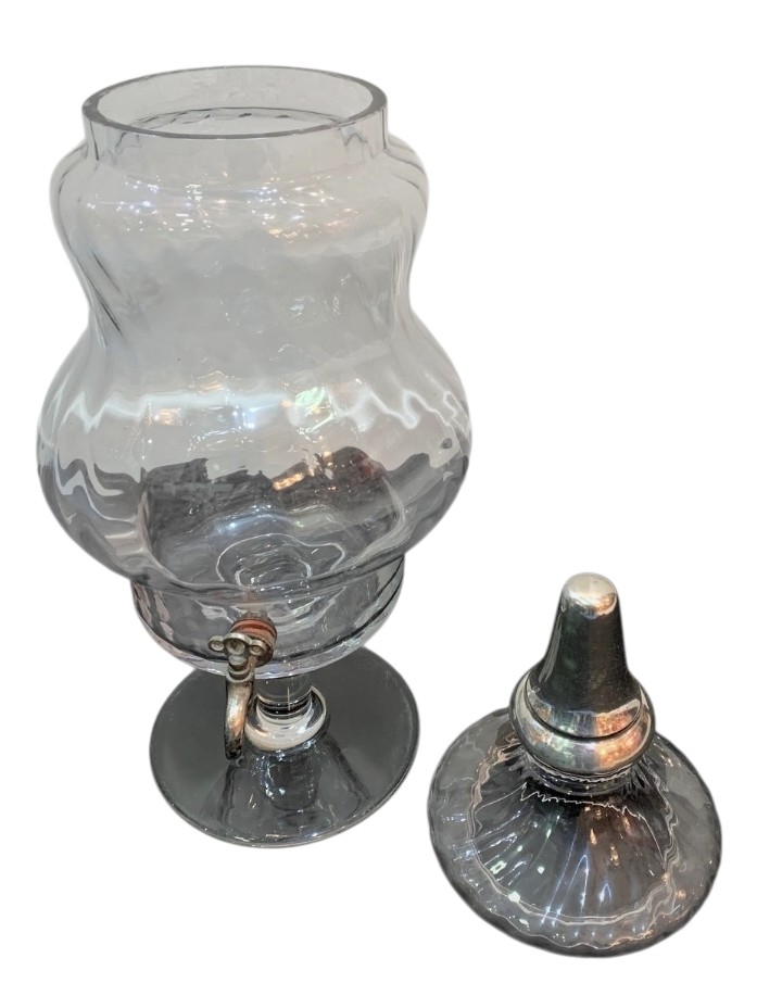 Importante fontaine cristal et argent XXème   -photo-2