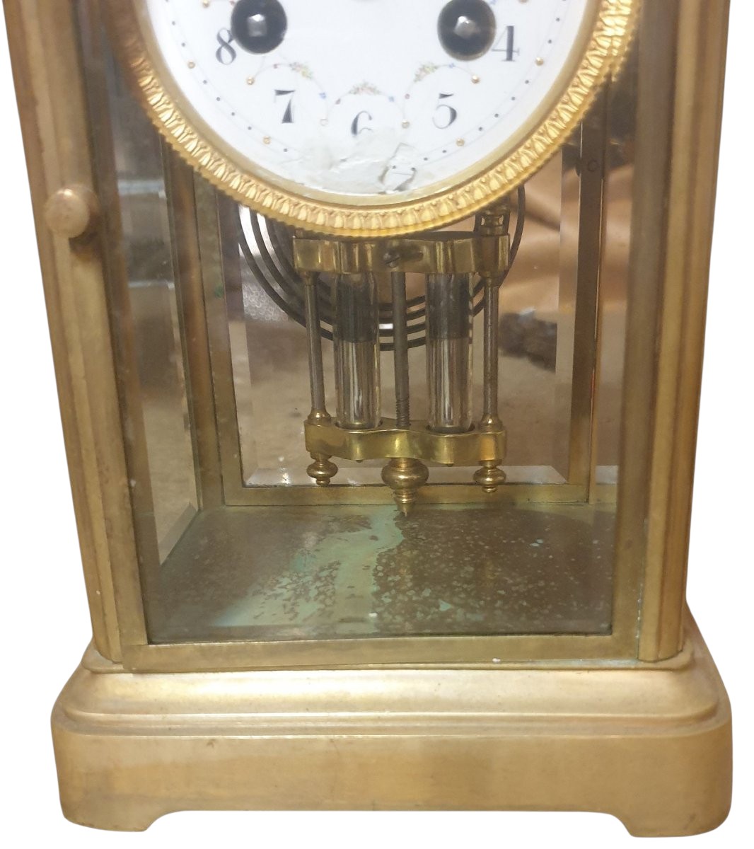 Pendule cage balancier au mercure XIXeme -photo-3