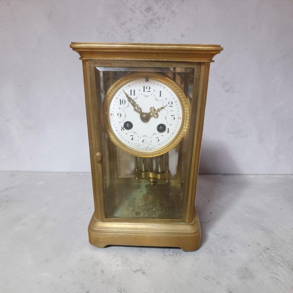 Pendule cage balancier au mercure XIXeme 