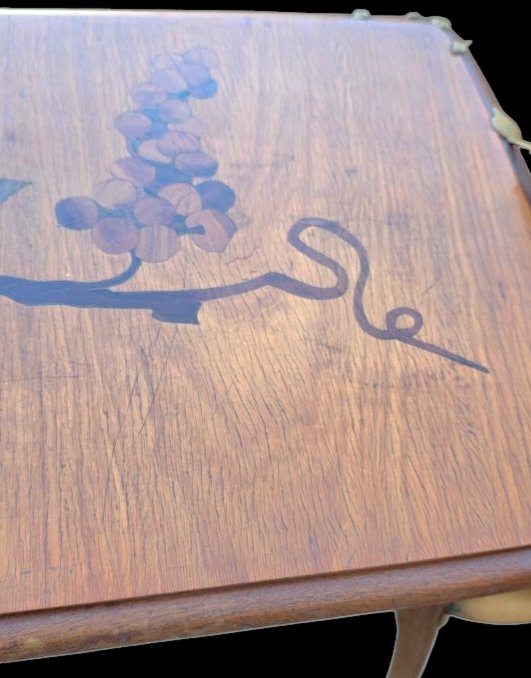 Leon Benouville 1890 Signed Art Nouveau Tea Table-photo-2