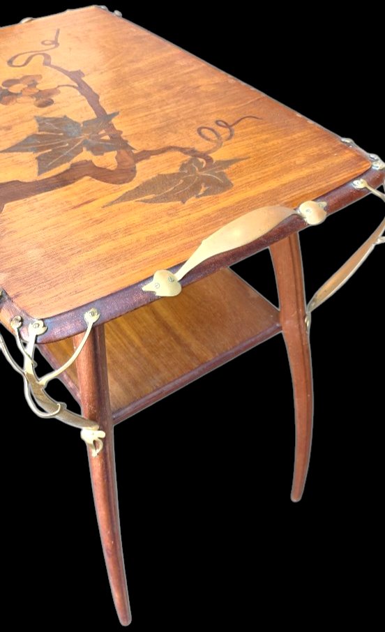 Leon Benouville 1890 Signed Art Nouveau Tea Table-photo-4