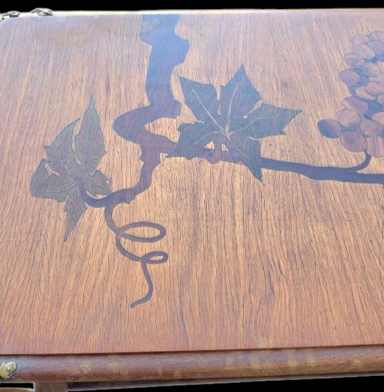 Leon Benouville 1890 Signed Art Nouveau Tea Table-photo-5