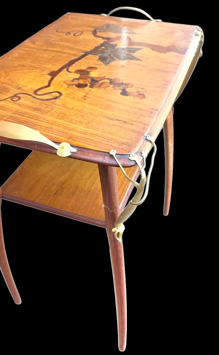 Leon Benouville 1890 Signed Art Nouveau Tea Table-photo-6