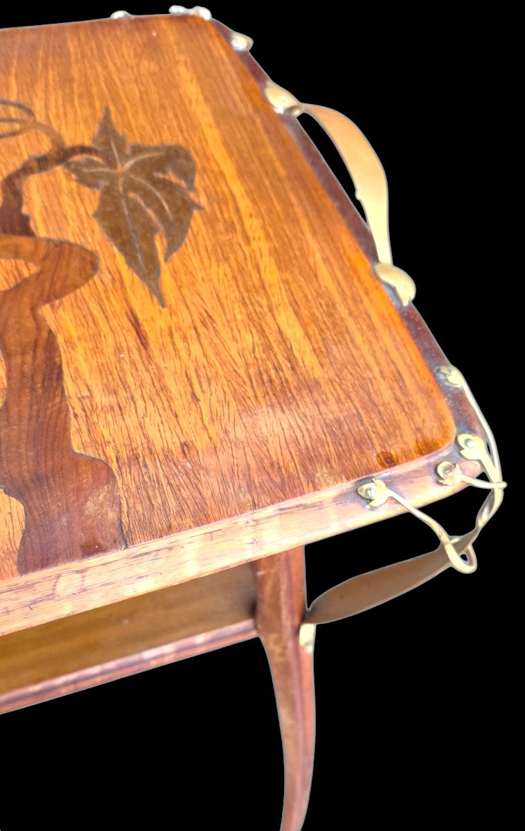 Leon Benouville 1890 Signed Art Nouveau Tea Table-photo-7