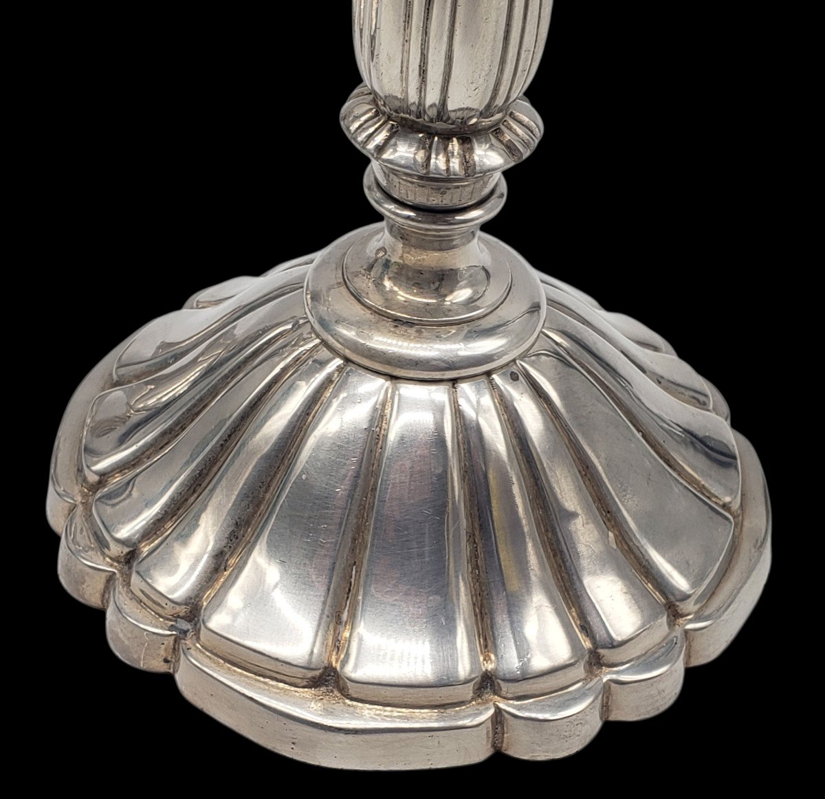 Chrysalia Paris Paire De Candélabres Bronze Argenté Circa 1940-photo-4