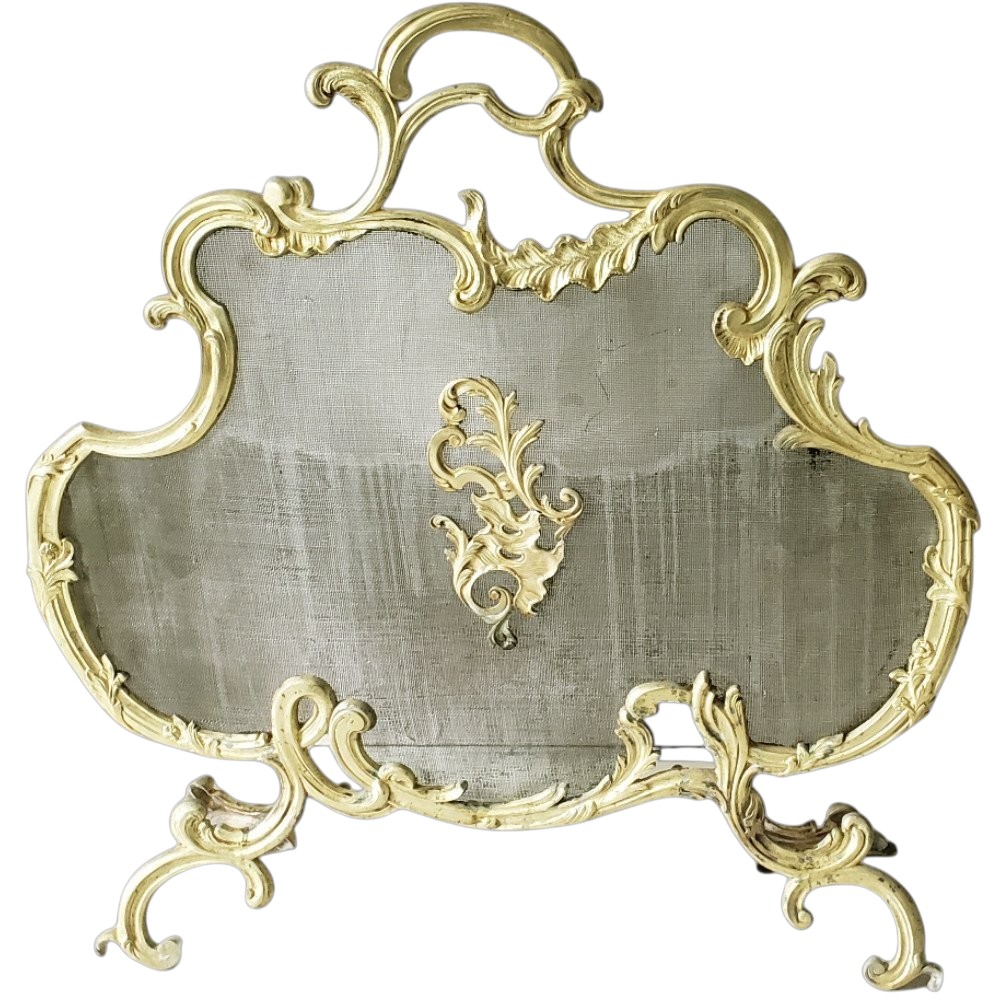 Pare feu bronze doré XIXème Napoléon III 