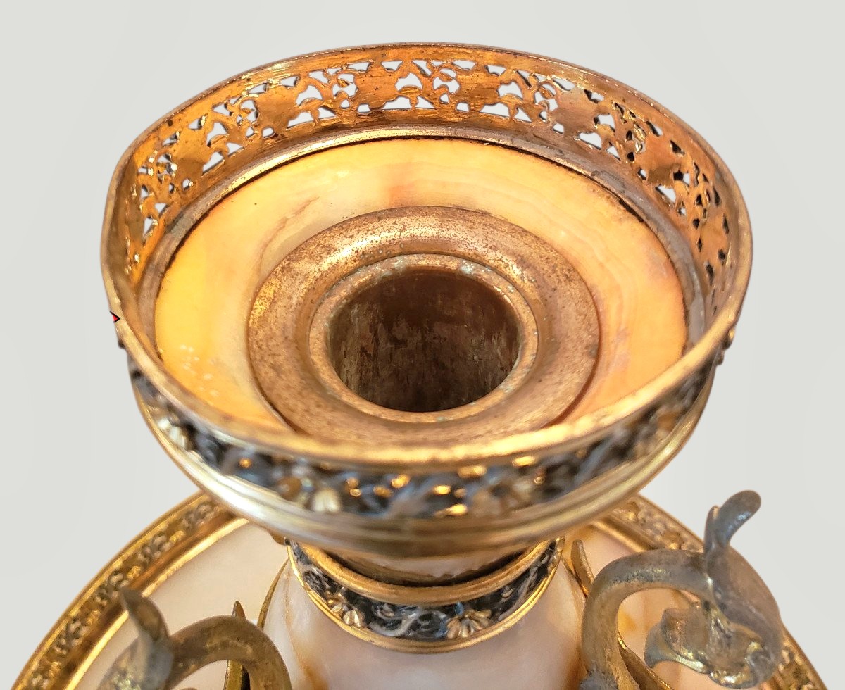 Maison Giroux Bronze And Onyx Centerpiece From Algeria-photo-4